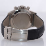 MINT Rolex Daytona 116519 Black Racing Dial 40mm Leather White Gold Watch Box