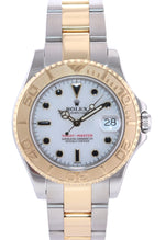 Ladies Rolex Yacht-Master 18k Gold 168623 35mm Mid Size White Two Tone Watch