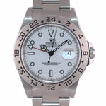 WARRANTY PAPERS Rolex Explorer II Swiss Only White 16570 Polar Date GMT Watch