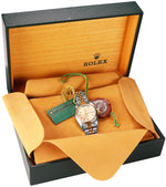 Ladies Rolex Oyster Perpetual 24mm Silver Patina 67193 Two-Tone Jubilee Watch