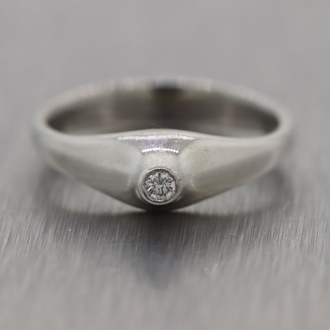 Tiffany & Co. Elsa Peretti Platinum 0.04ctw Diamond Ring