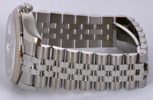 2009 Mint Rolex DateJust 116234 36mm White Roman Numeral Jubilee Date Watch