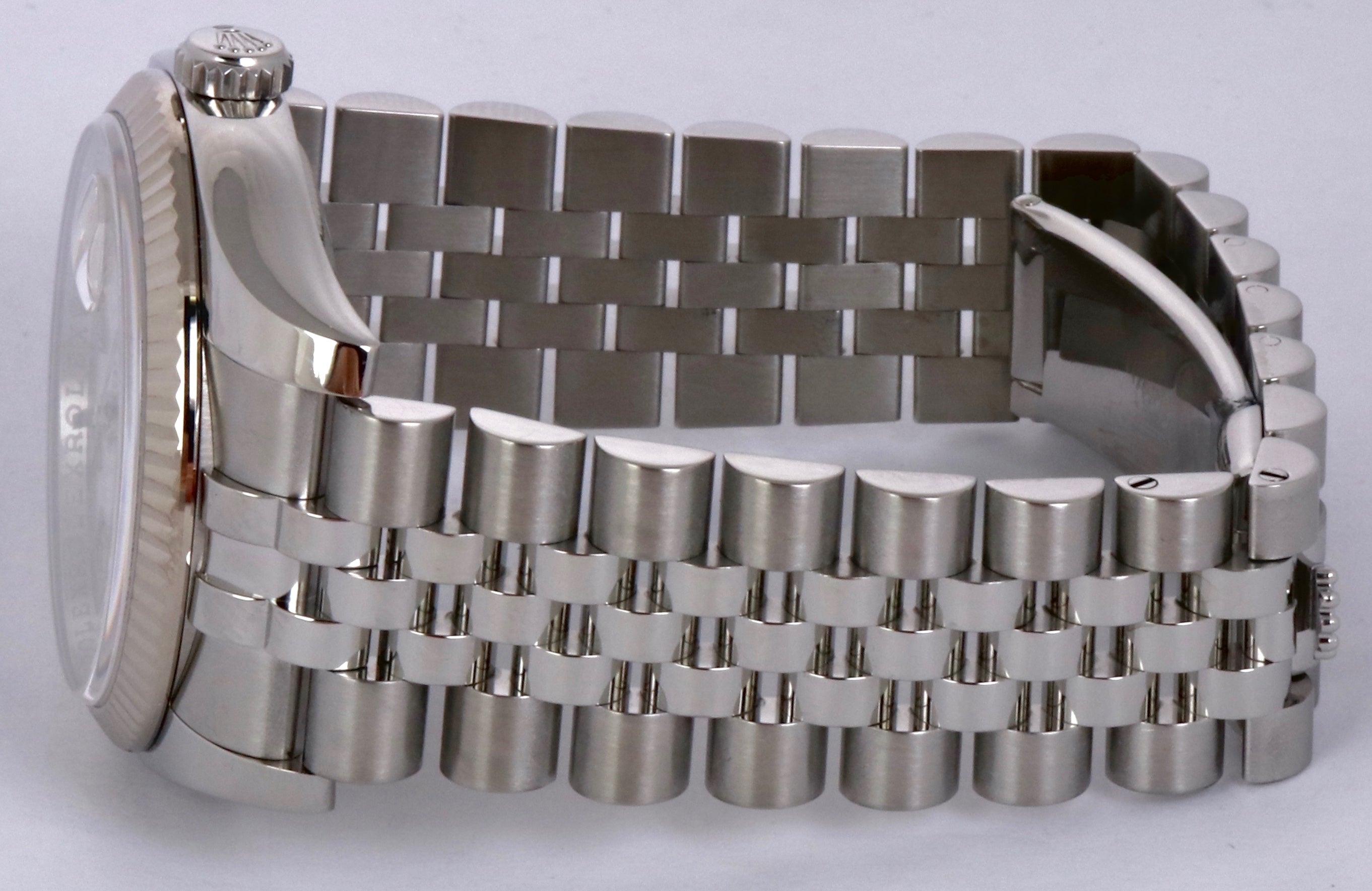 2012 Mint Rolex DateJust 116234 36mm White Roman Numeral Jubilee Date Watch