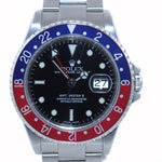 MINT 2000 Rolex GMT-Master 2 16710 PEPSI Blue Red Steel Oyster 40mm Watch Box