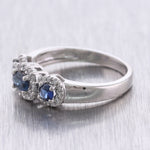 Gabriel & Co. 14k White Gold 0.70ctw Sapphire & Diamond Band Ring
