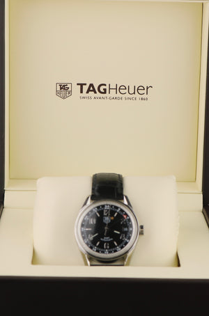 TAG Heuer Carrera GMT Vintage 1964 Re-Edition Automatic Black Leather WV2113