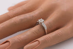 Ladies Modern Platinum 0.50ct G-H SI1 Old European Diamond Engagement Ring EGL