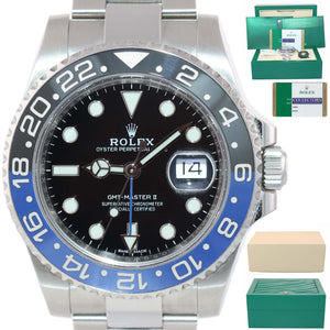2017 PAPERS UNPOLISHED Rolex GMT Master Blue 116710 BLNR Ceramic Batman Watch