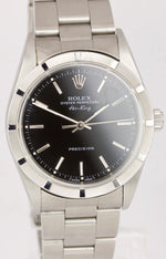 Men's 1997 Rolex Oyster Perpetual Air-King Black 14010 NO HOLES 34mm Watch 14000