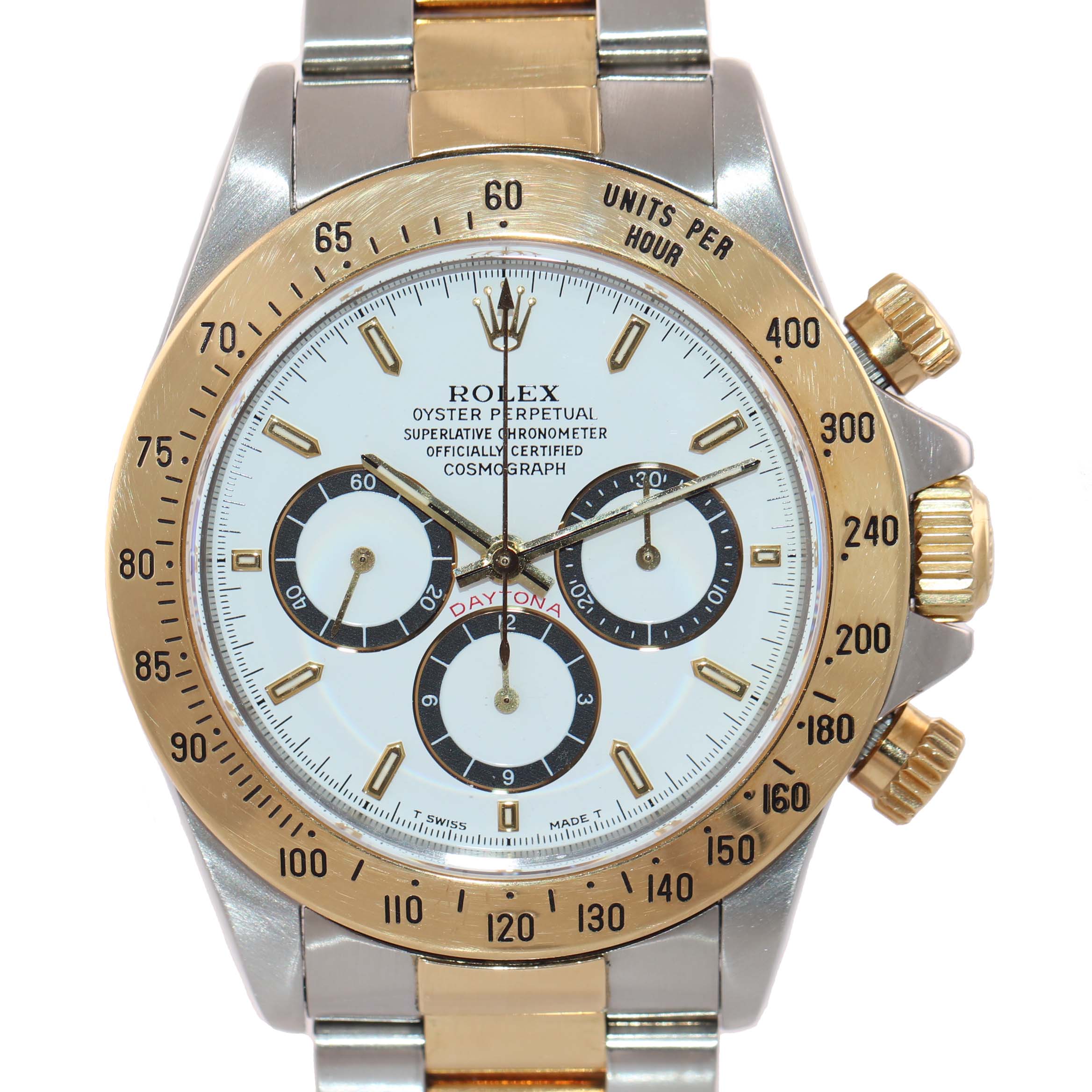 Papers Rolex Daytona Inverted 6 16523 Zenith White Dial 18k Gold Watch Box