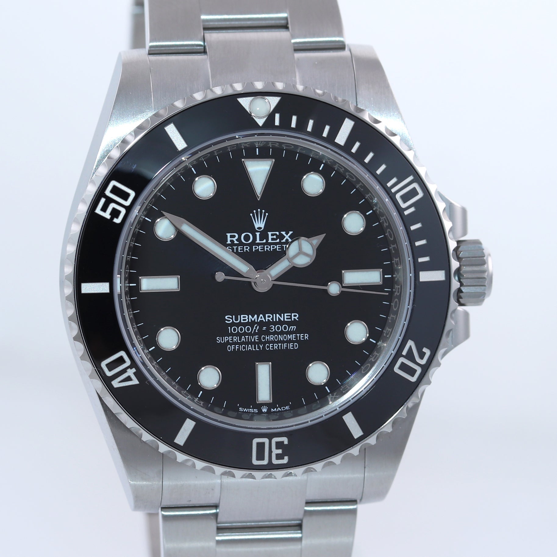 MINT 2021 PAPERS Rolex Submariner 41mm Black Ceramic 124060LN Watch Box