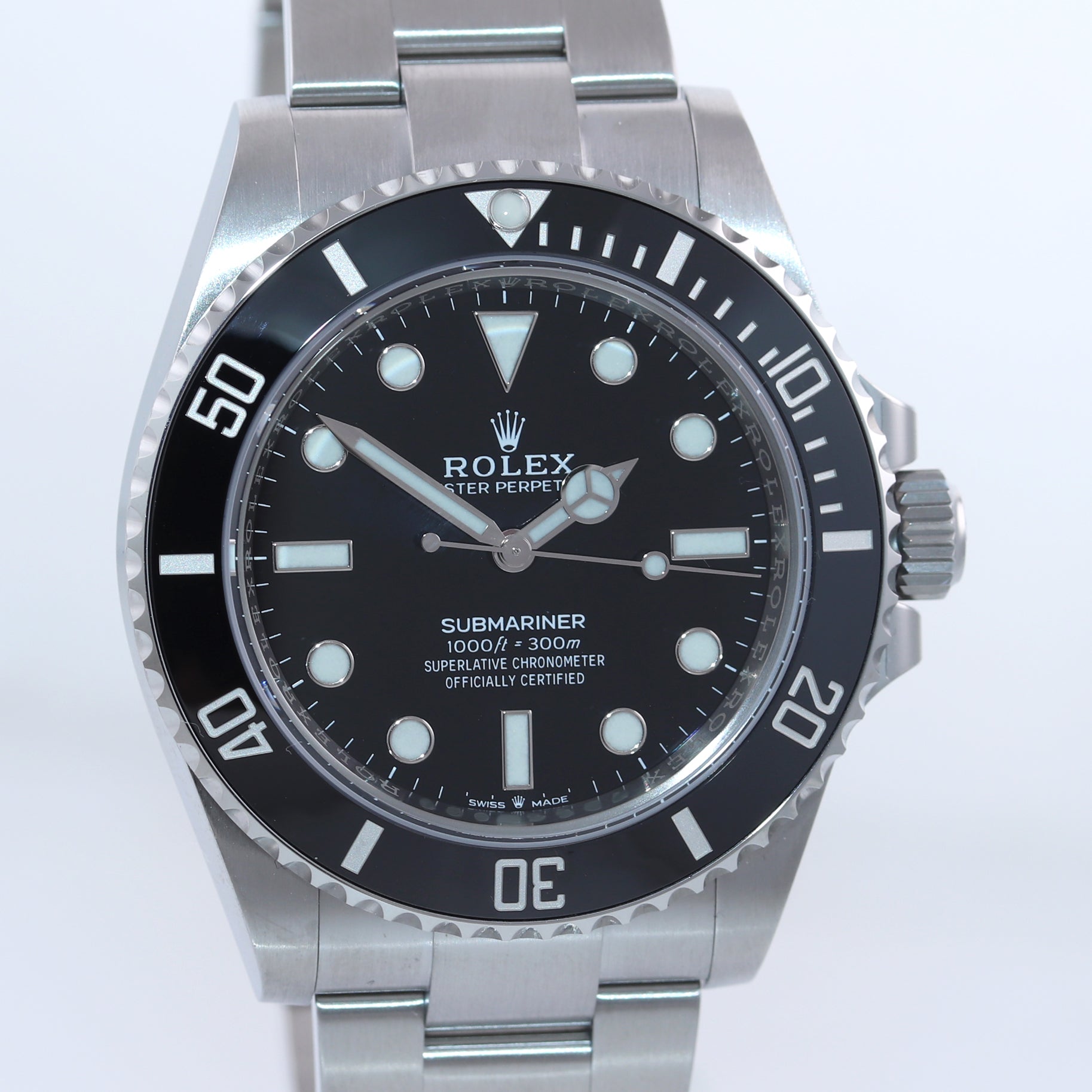 NEW 2021 PAPERS Rolex Submariner 41mm Black Ceramic 124060LN No Date Watch Box