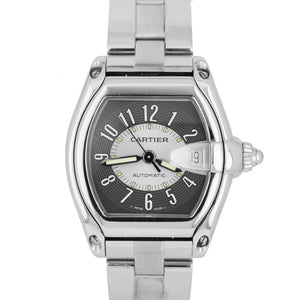 Cartier Roadster Automatic Black Silver 36mm W62002V3 Stainless Steel Watch 2510