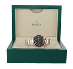 Rolex Submariner Date 16803 18K Gold Steel Two Tone Black Dial Watch Box