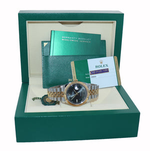 PAPERS NEW 2020 Rolex DateJust 41 126333 Two Tone Gold Wimbledon Grey Watch Box