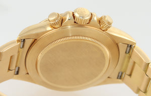 Rolex Daytona 16528 Zenith 40mm 18k Yellow Gold White Dial Chrono Watch