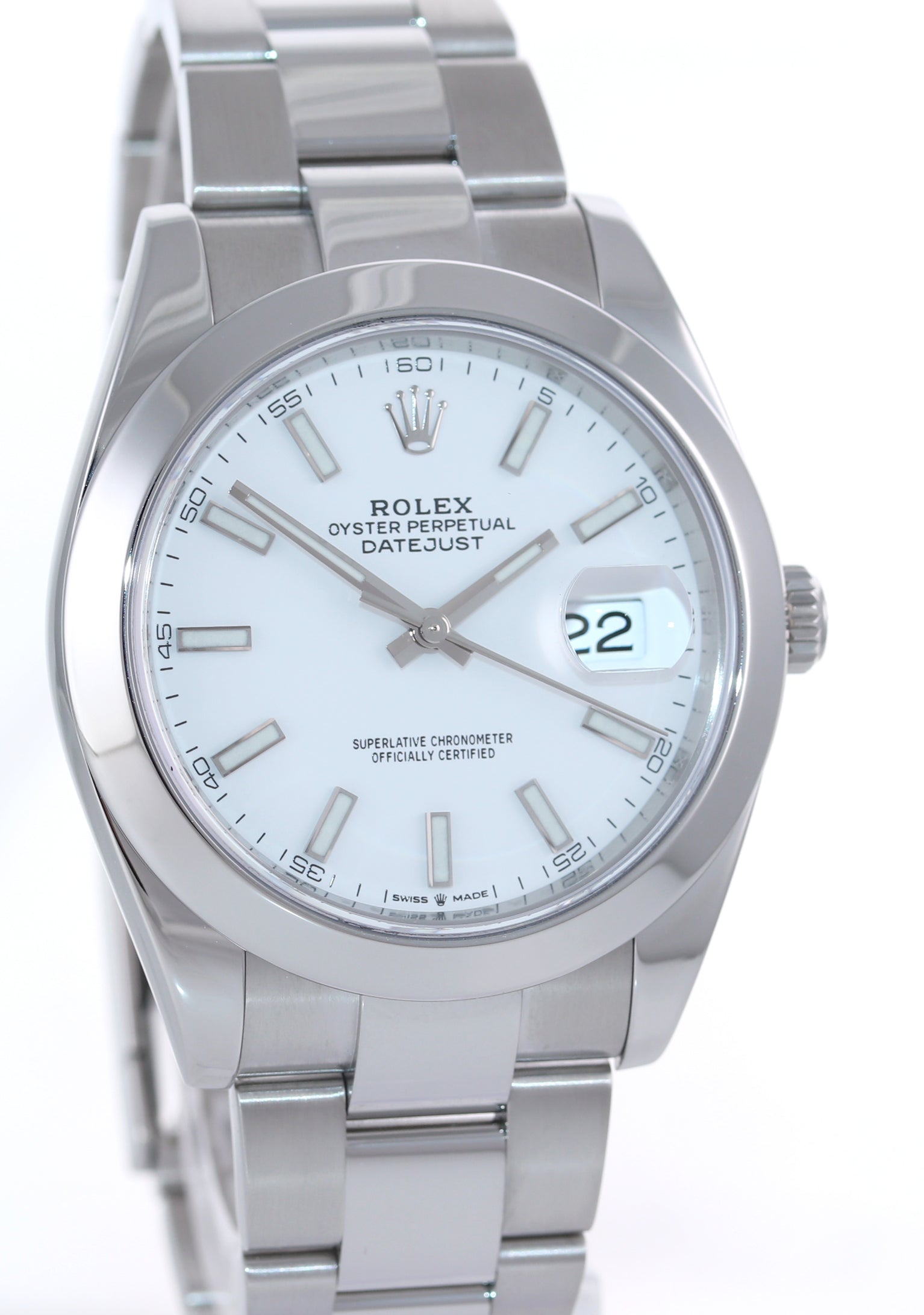 2021 NEW PAPERS Rolex DateJust 41 Steel 126300 White 41mm Watch Box