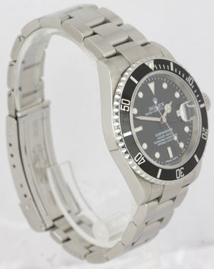 2008 UNPOLISHED Rolex Submariner Date Stainless Steel 40mm Watch 16610 FULL B+P