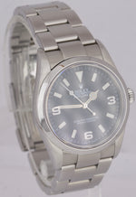 Men's Rolex Explorer I Black 36mm Stainless Steel Automatic Oyster Watch 14270