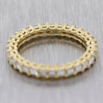 Modern 18k Yellow Gold 1.20ctw Princess Cut Diamond Eternity Band Ring