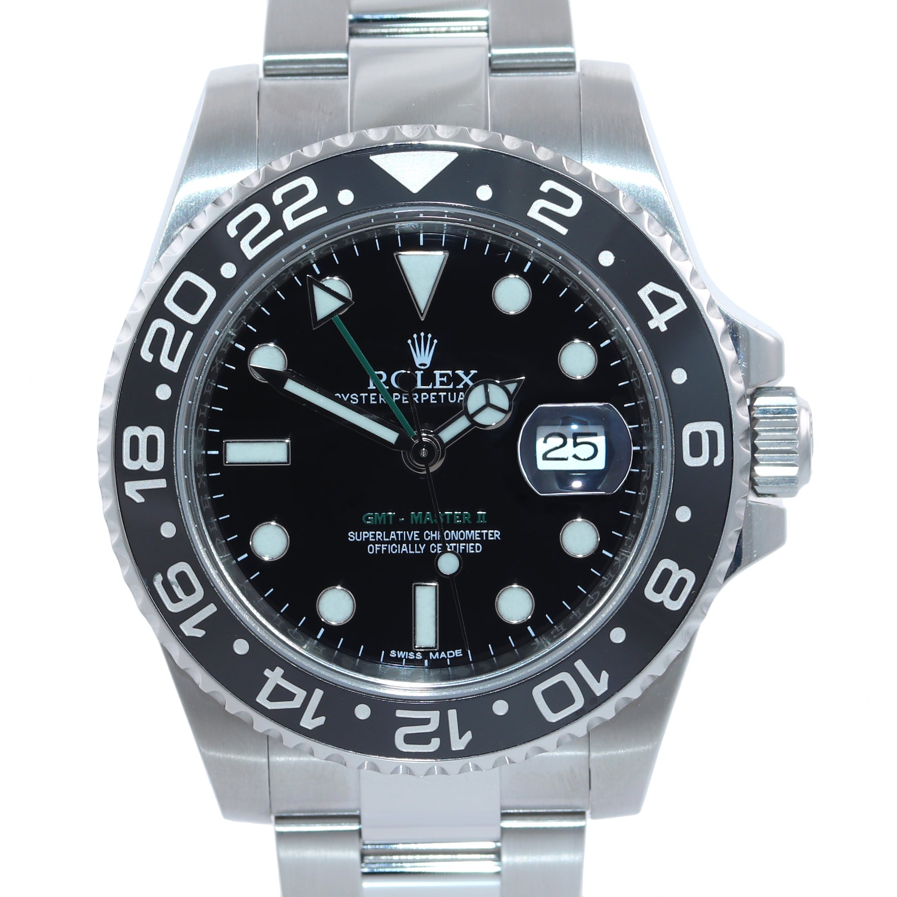 2013 PAPERS MINT Rolex GMT Master II 116710LN Steel Ceramic Black Ceramic Watch