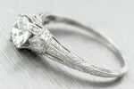 $4,400 Ladies Antique Art Deco Platinum 0.70ct Diamond Engagement Ring EGL USA