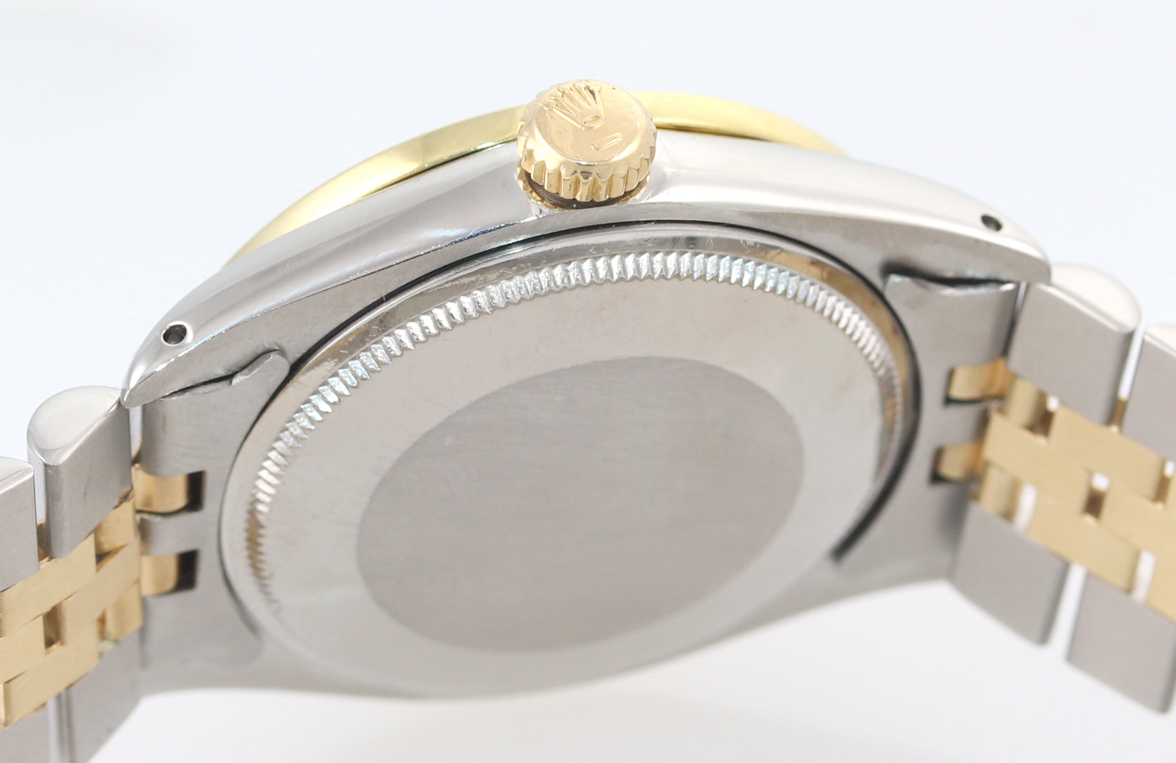 Rolex Date 15000 MOP Diamond two tone Gold Bezel 34mm Jubilee Watch