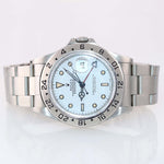 PATINA TRITIUM Rolex Explorer II 16570 Stainless Steel White Polar GMT 40mm Watch