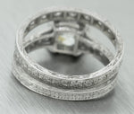 Ladies Antique Art Deco Platinum 3.00ctw Diamond Stackable Engagement Ring Set