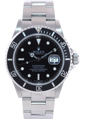 2008 Rolex 16610 Rolex Black Submariner Watch Box Rare Engraved Rehaut Edition