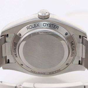 MINT Rolex Milgauss 116400 White Orange 40mm Steel Anti-Magnetic Watch