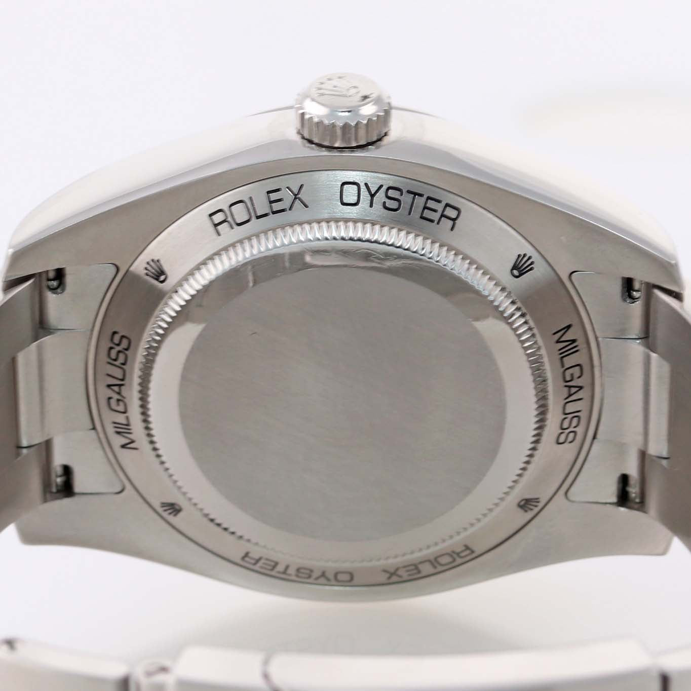 MINT Rolex Milgauss 116400 White Orange 40mm Steel Anti-Magnetic Watch Box