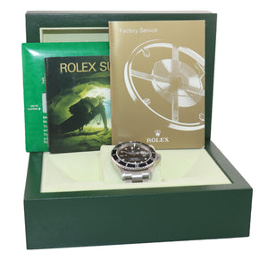 MINT 2005 Rolex Submariner Date 16610 Steel NO HOLES Pre-Ceramic Watch Box
