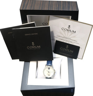 Corum Admiral's Cup Stainless MOP Diamond 01.0098 Moon Phase Blue 40mm Watch