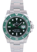 PAPERS Rolex Submariner Hulk Green Ceramic 116610V Steel Watch Box