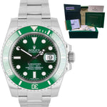 NEW STICKERED Rolex Submariner Date Hulk 116610 LV Green Ceramic 40mm Dive Watch