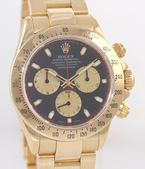 2007 Rolex Daytona 116528 Black Paul Newman Dial 18K Yellow Gold 40mm Watch