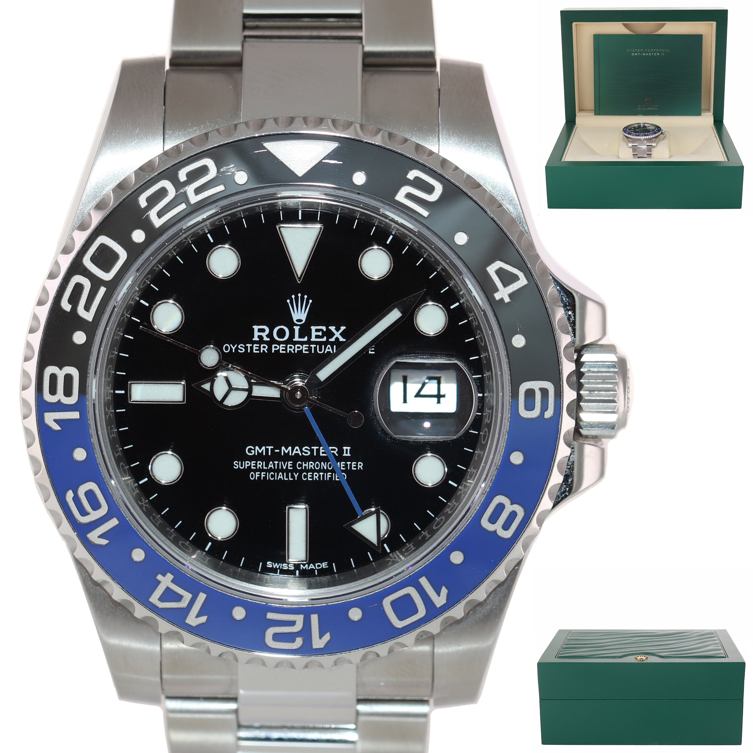 Rolex GMT Master II 116710 BLNR Steel Ceramic Batman Blue Watch Box
