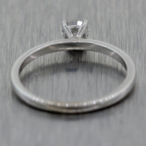 Modern 14k White Gold 0.33ct Round Brilliant Cut Diamond Engagement Ring