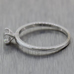 Modern 14k White Gold 0.33ct Round Brilliant Cut Diamond Engagement Ring