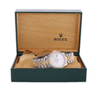 DIAMOND Bezel Rolex DateJust 36mm 16013 MOP Dial Two Tone 18k Gold Watch Box