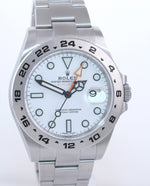 2022 Service Rolex Explorer 2 42mm Polar 216570 White Steel Oyster GMT Watch Box