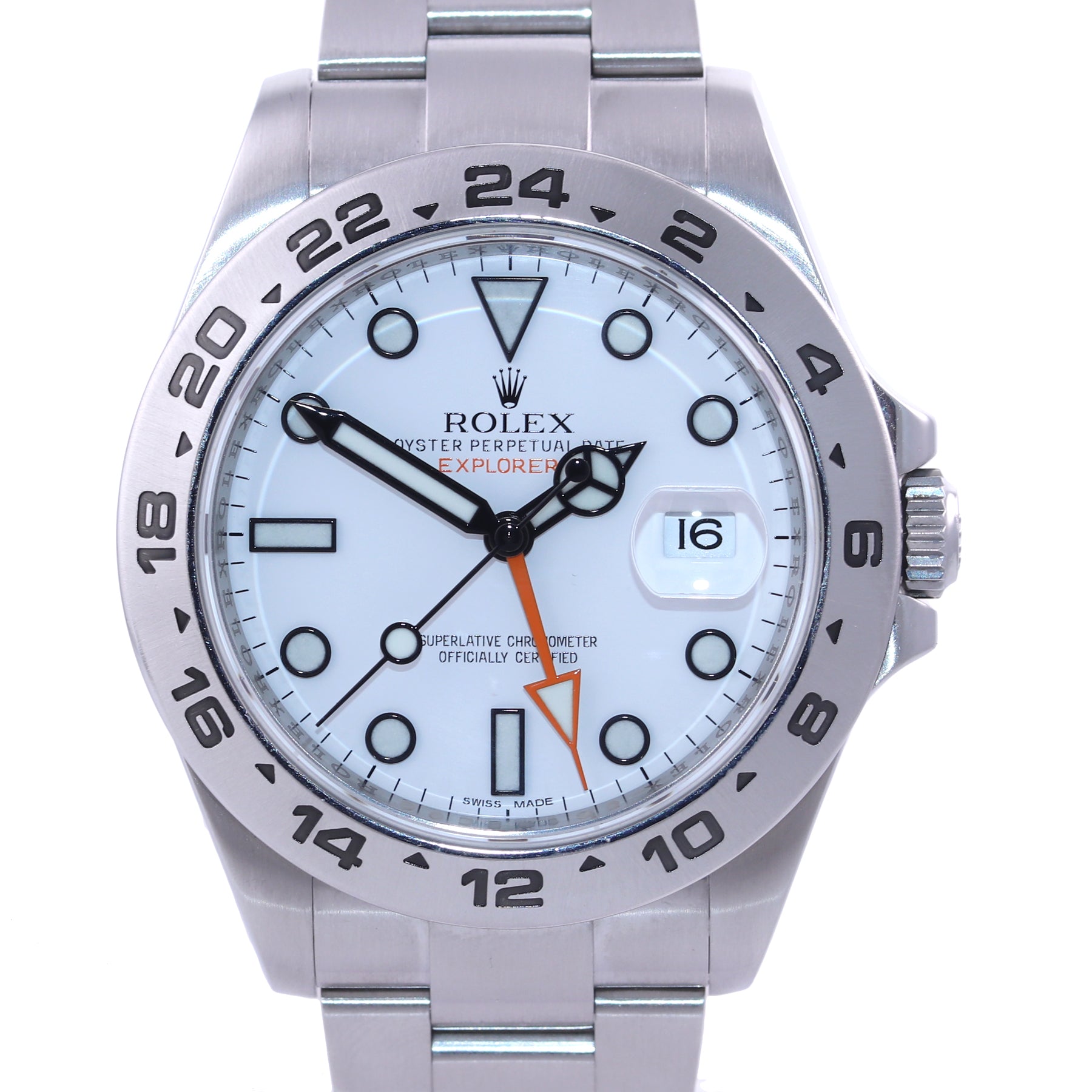 2017-2018 Rolex Explorer II 42mm Polar 216570 White Steel Oyster GMT Watch Box