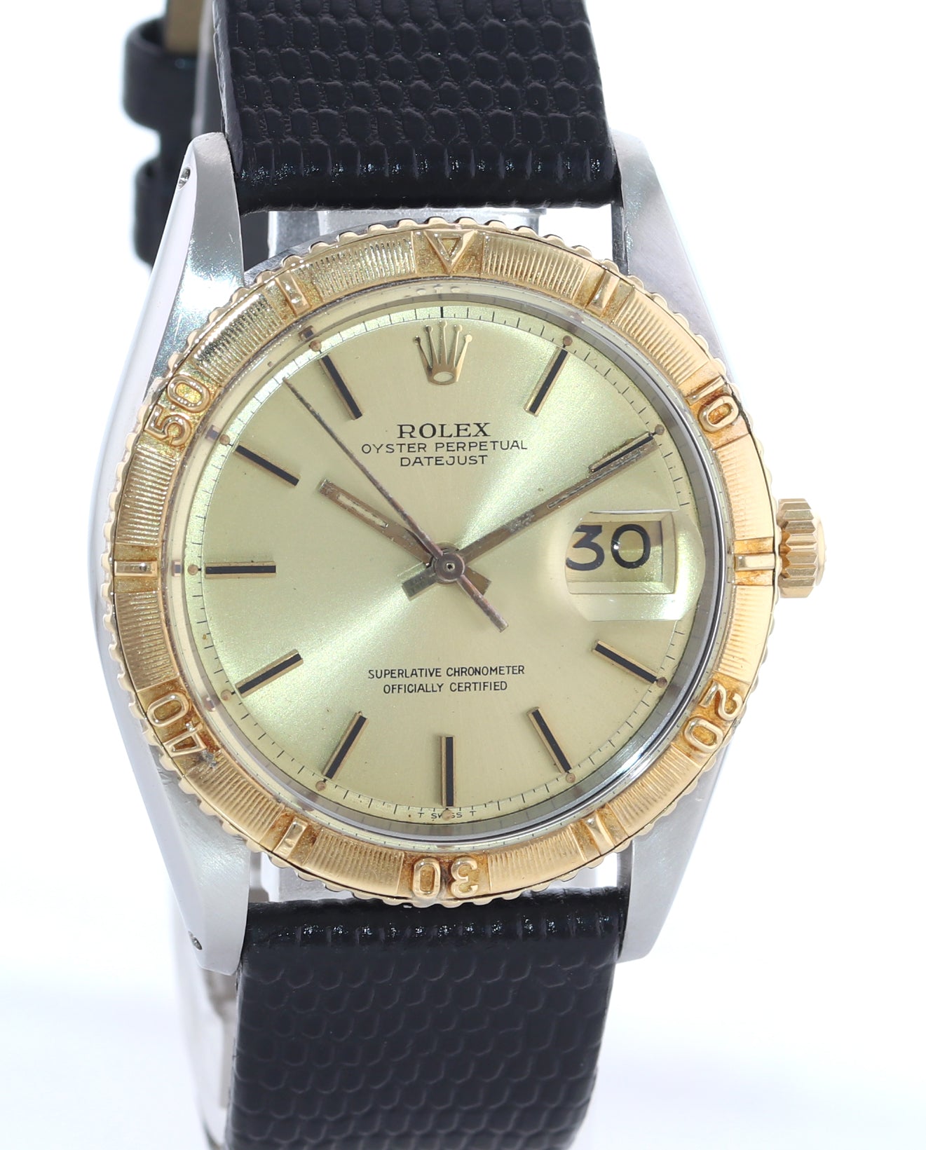 VINTAGE Rolex DateJust 1625 Turn-O-Graph 36mm Steel Gold Thunderbird Date Watch