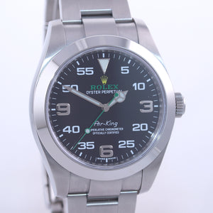 BRAND NEW 2020 Rolex Air-King 116900 Green Arabic 40mm Steel Watch Box