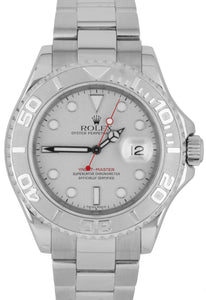 Men's Rolex Yacht-Master Stainless Steel Platinum 40mm Oyster Date Watch 16622