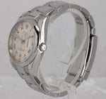 MINT 2012 Rolex Date Silver 34mm Stainless Oyster Smooth Bezel Watch 115200
