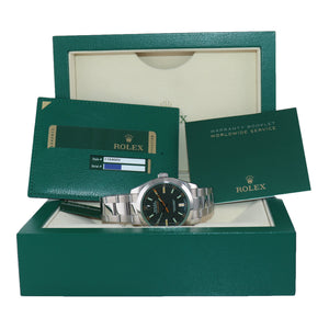 Copy of 2014 PAPERS Rolex Milgauss 116400 Steel Green Black Anti-Magnetic Steel Watch