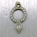 Vintage Estate Platinum 0.50ctw Pear Shape Diamond Charm Pendant