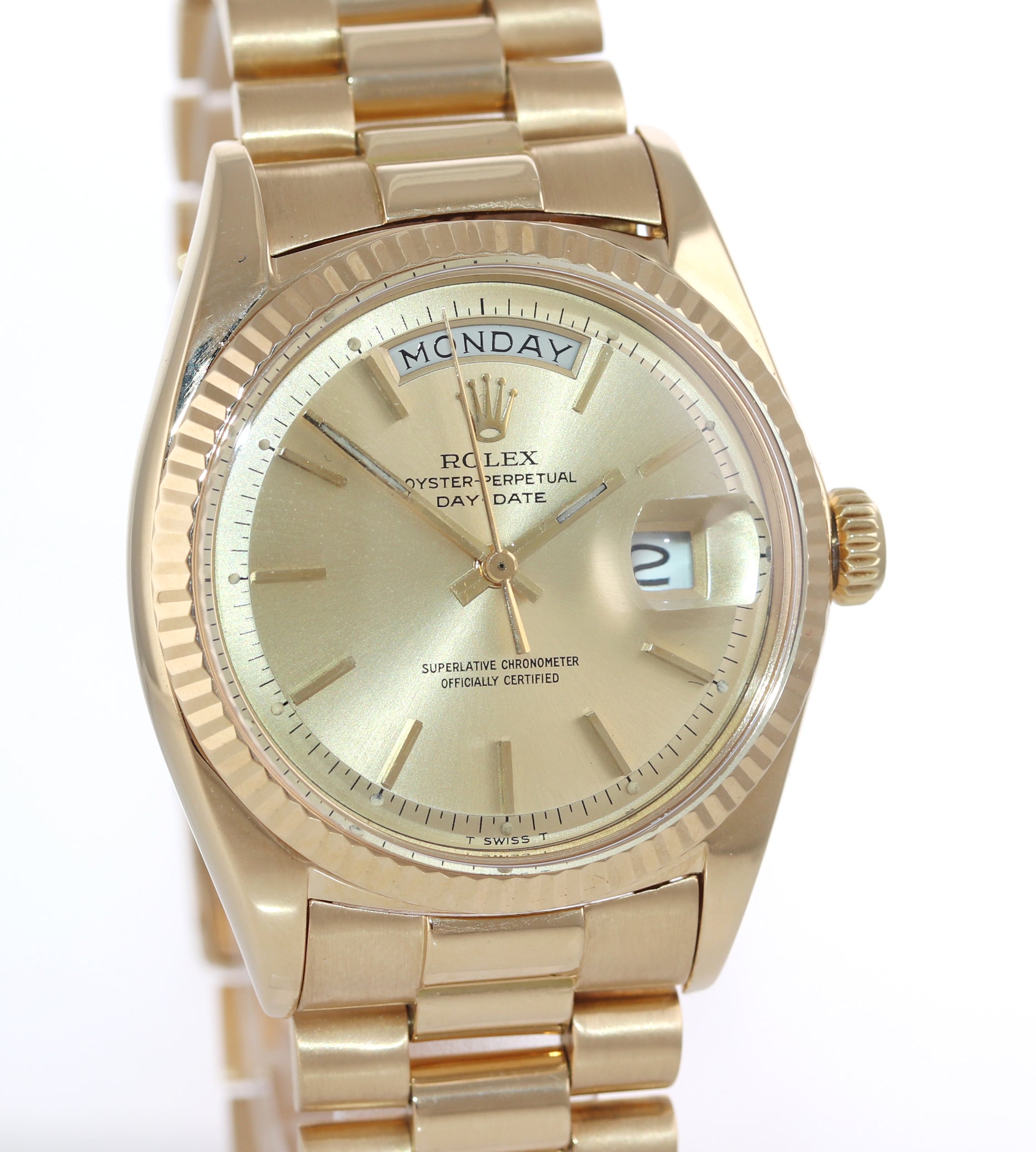 Rolex President Day Date 36mm 1803 Yellow Gold 18k Champagne Watch Box